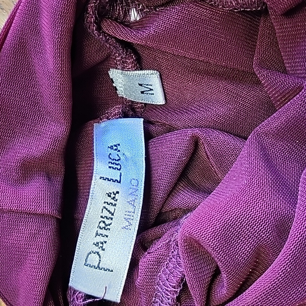 Patrizia Luca Burgundy Long Sleeve Blouse - Picture 9 of 9